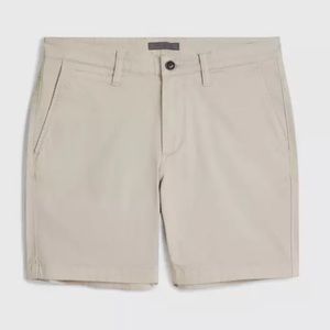John Varvatos Johnny Cotton-Blend Shorts Fossil Grey